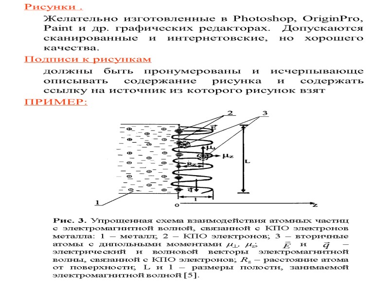 Рисунки .  Желательно изготовленные в Photoshop, OriginPro, Paint и др. графических редакторах. 